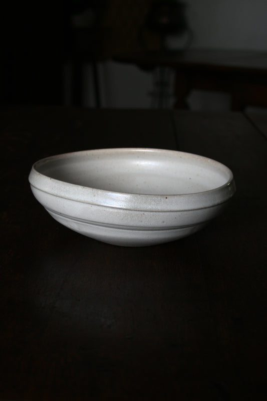 White asymmetric bowl