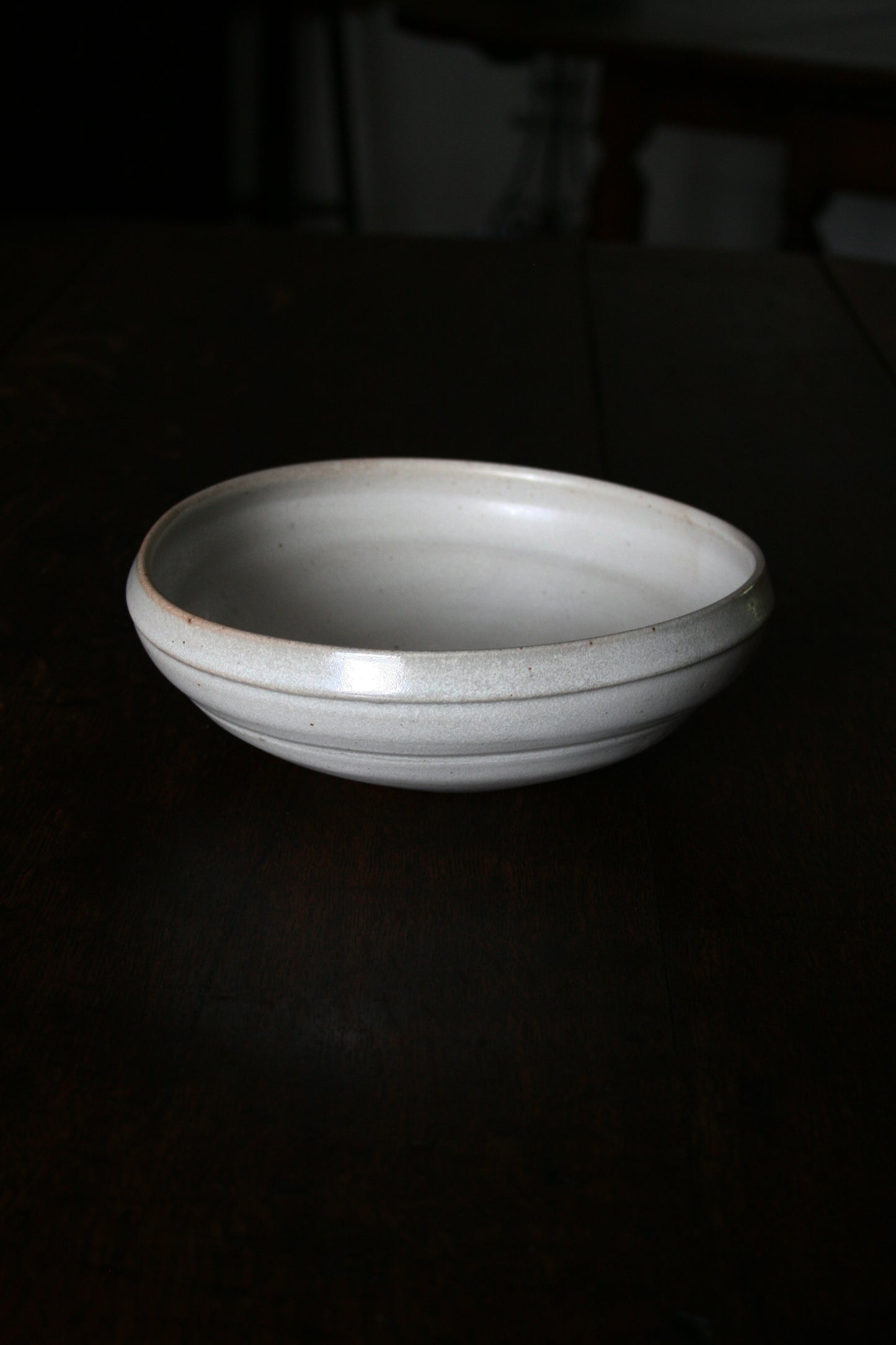 White asymmetric bowl