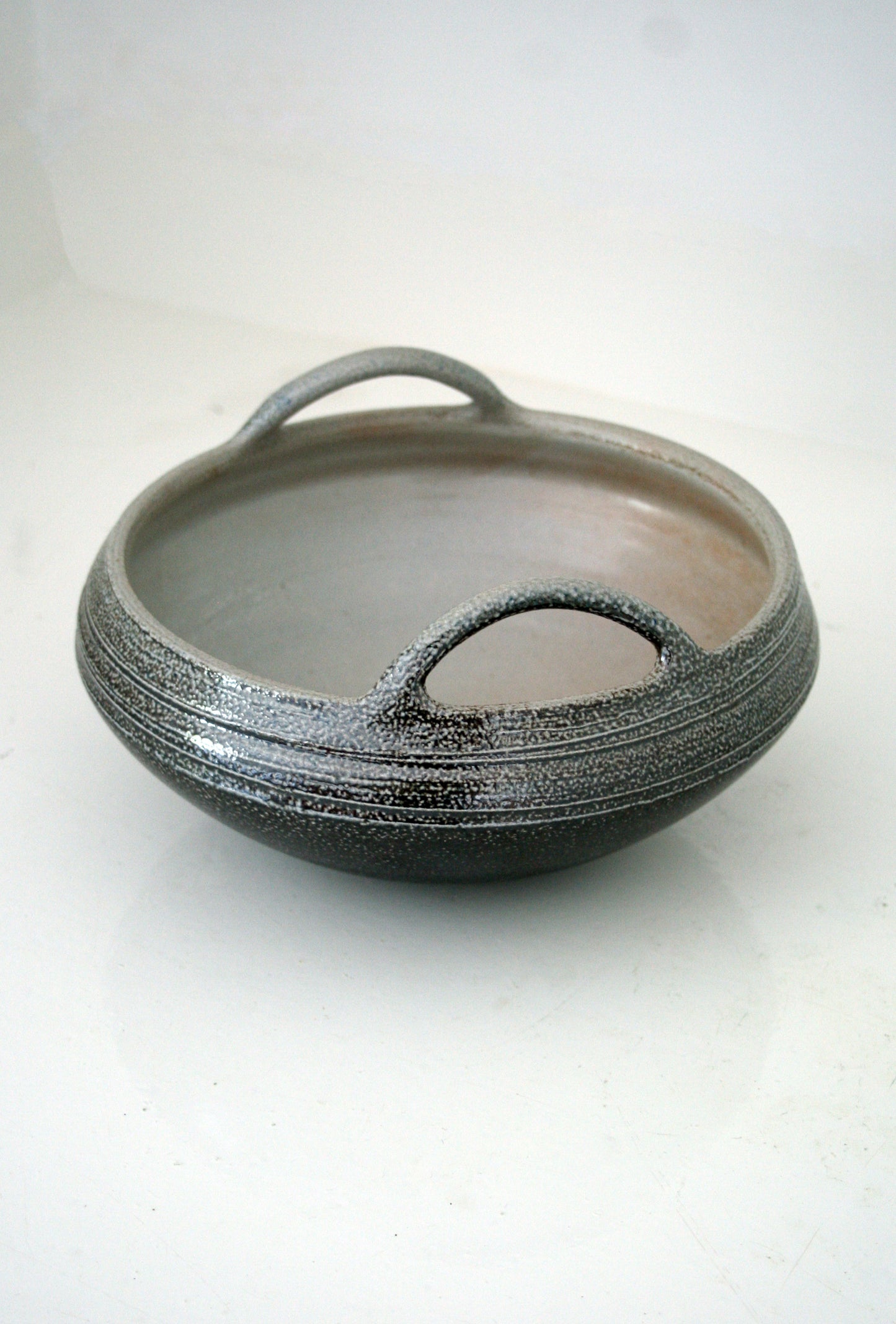 Salt glaze basket bowl