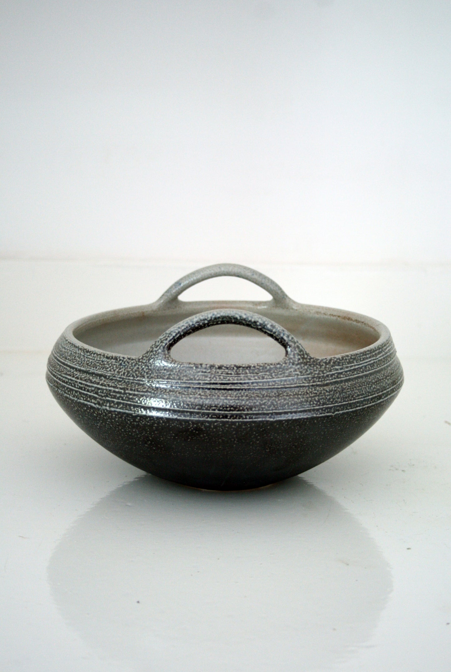 Salt glaze basket bowl