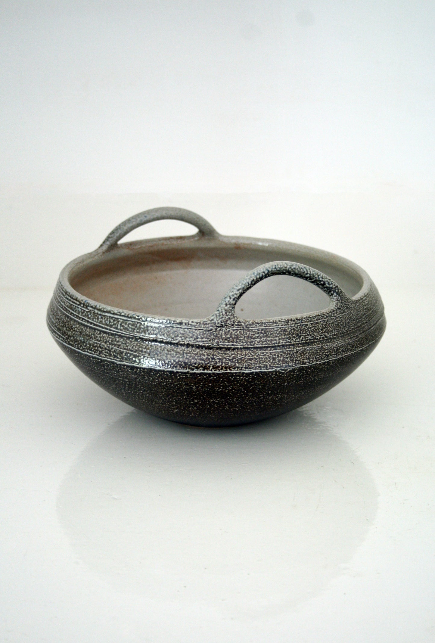 Salt glaze basket bowl