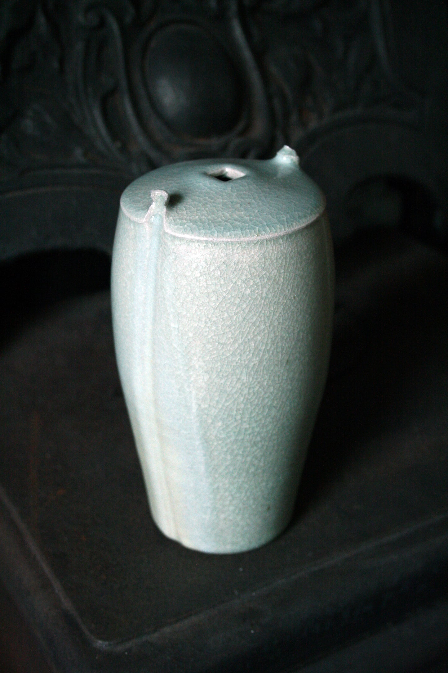 Stem vase with square opening