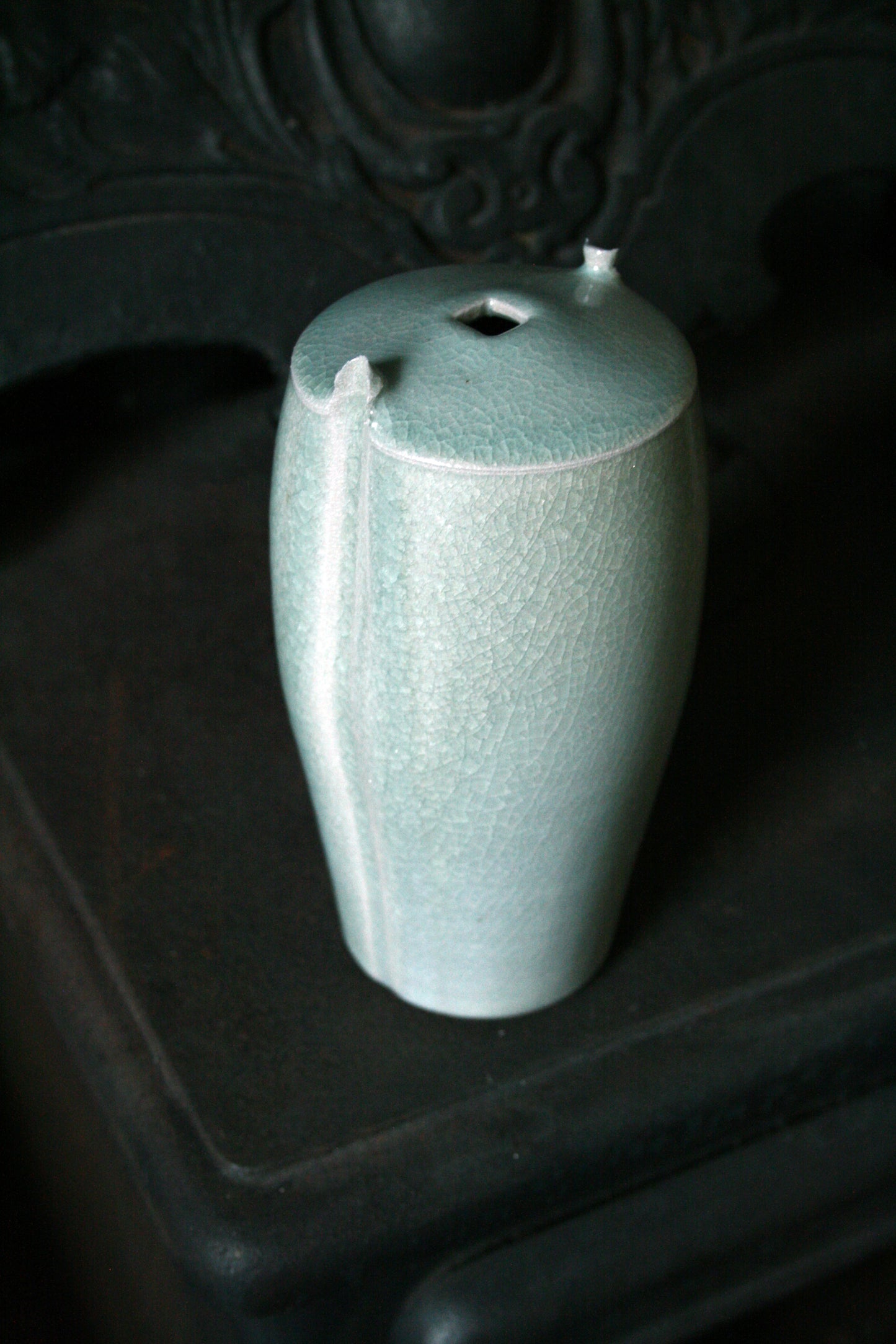 Stem vase with square opening
