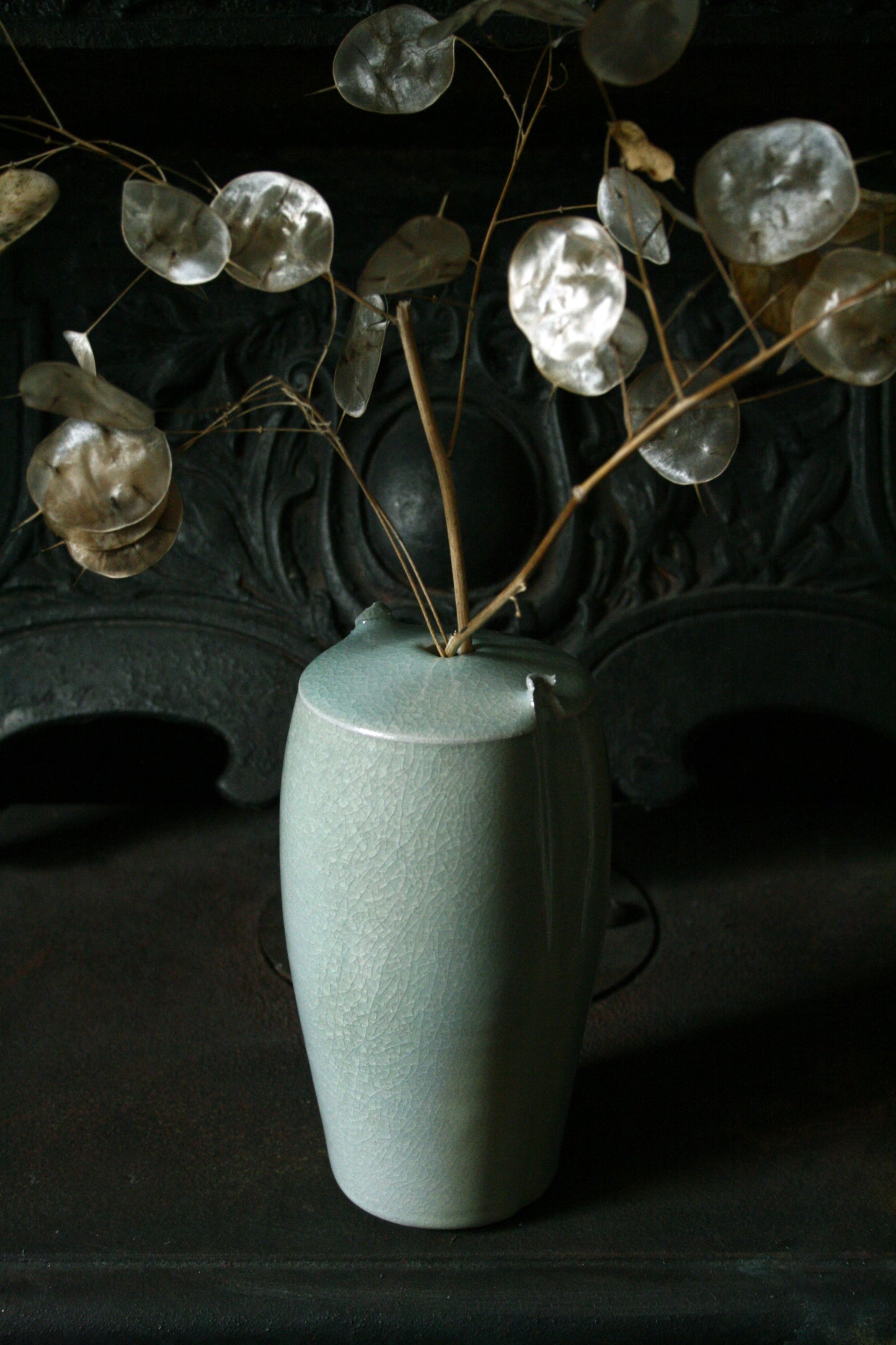 Stem vase with square opening