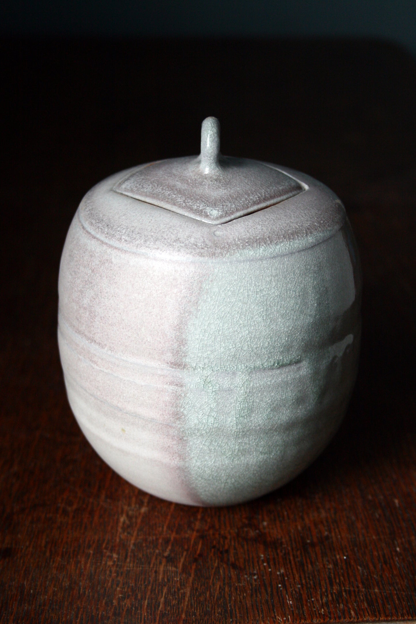 Jar with carved lid