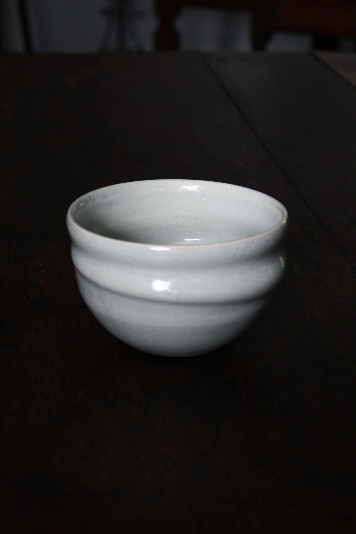 Pudding bowl in pale blue celadon