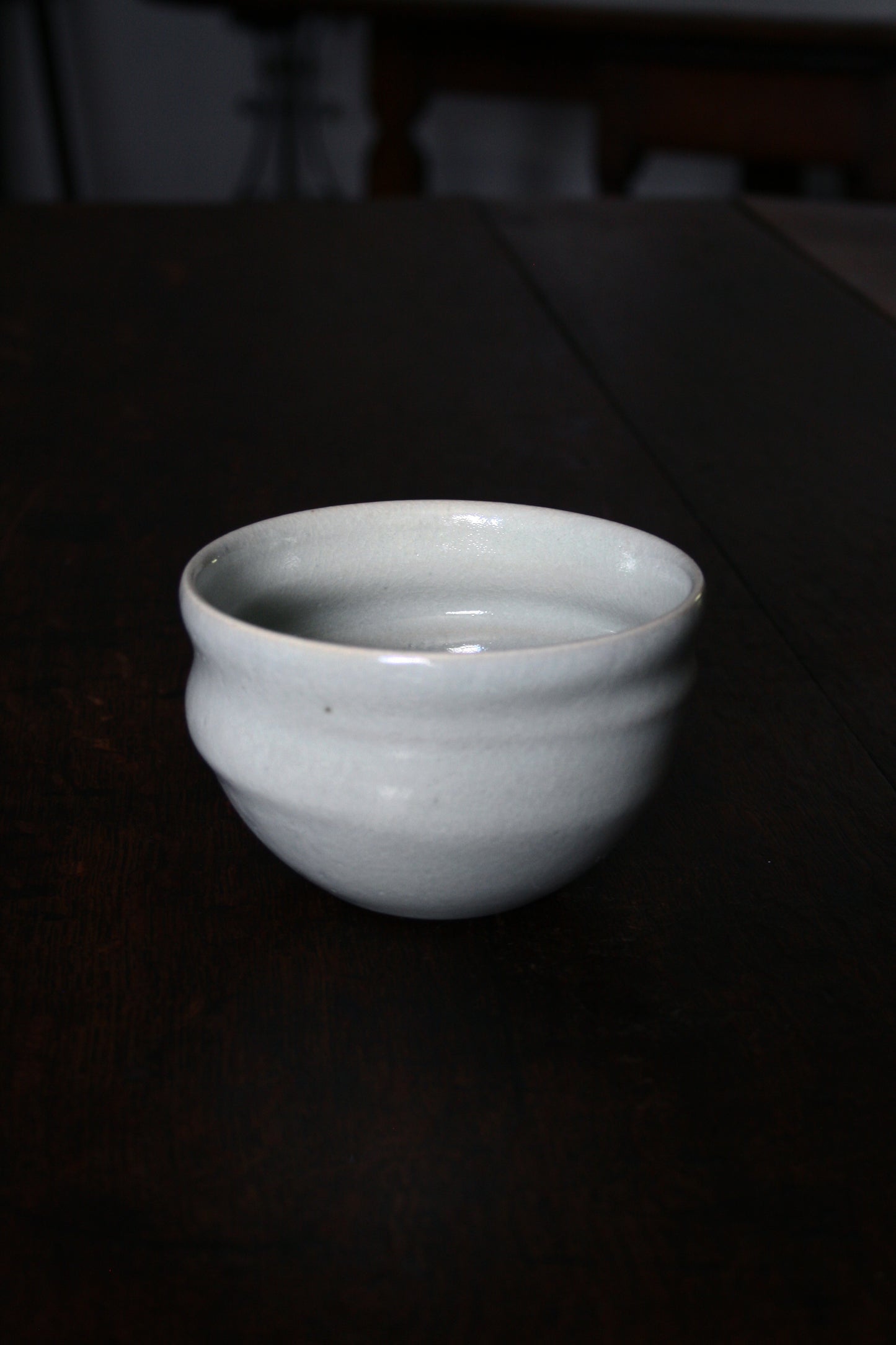 Pudding bowl in pale blue celadon