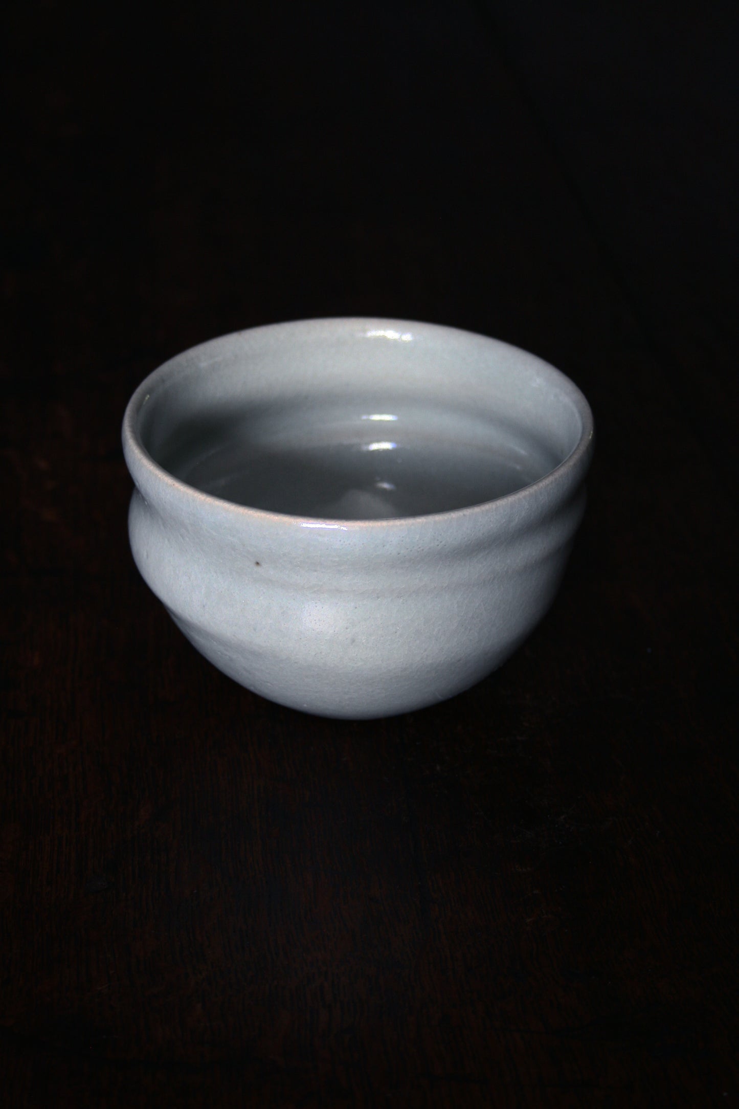 Pudding bowl in pale blue celadon