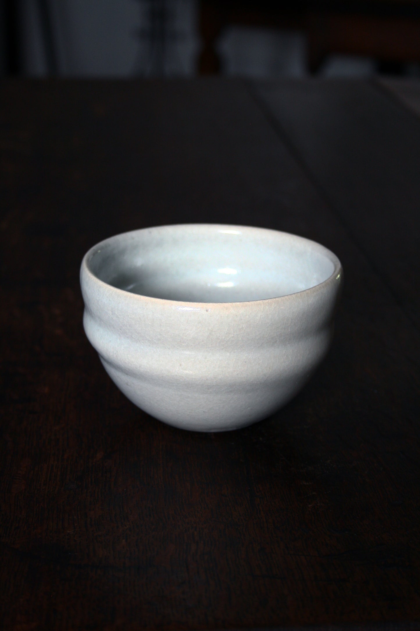 Pudding bowl in pale blue celadon