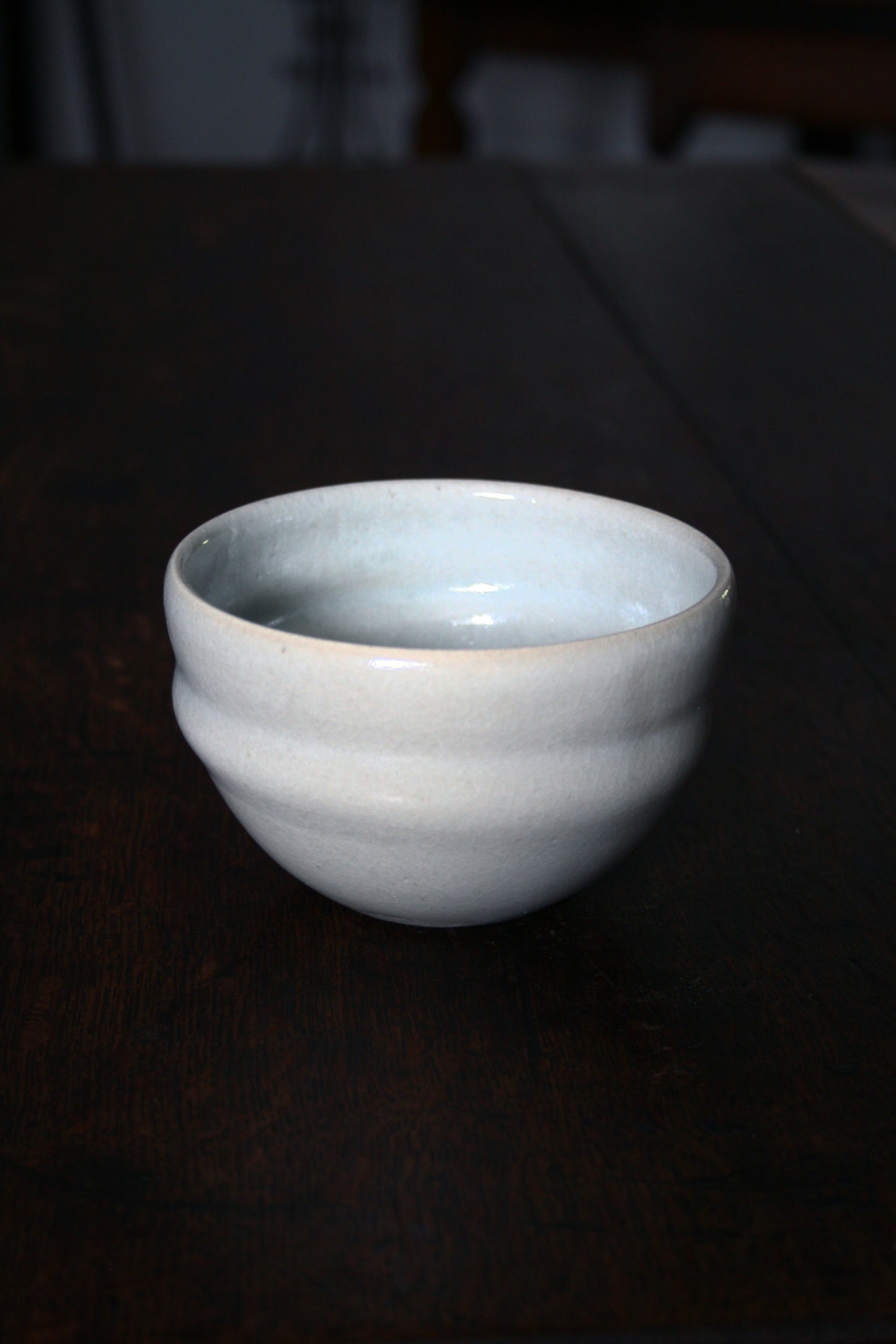 Pudding bowl in pale blue celadon