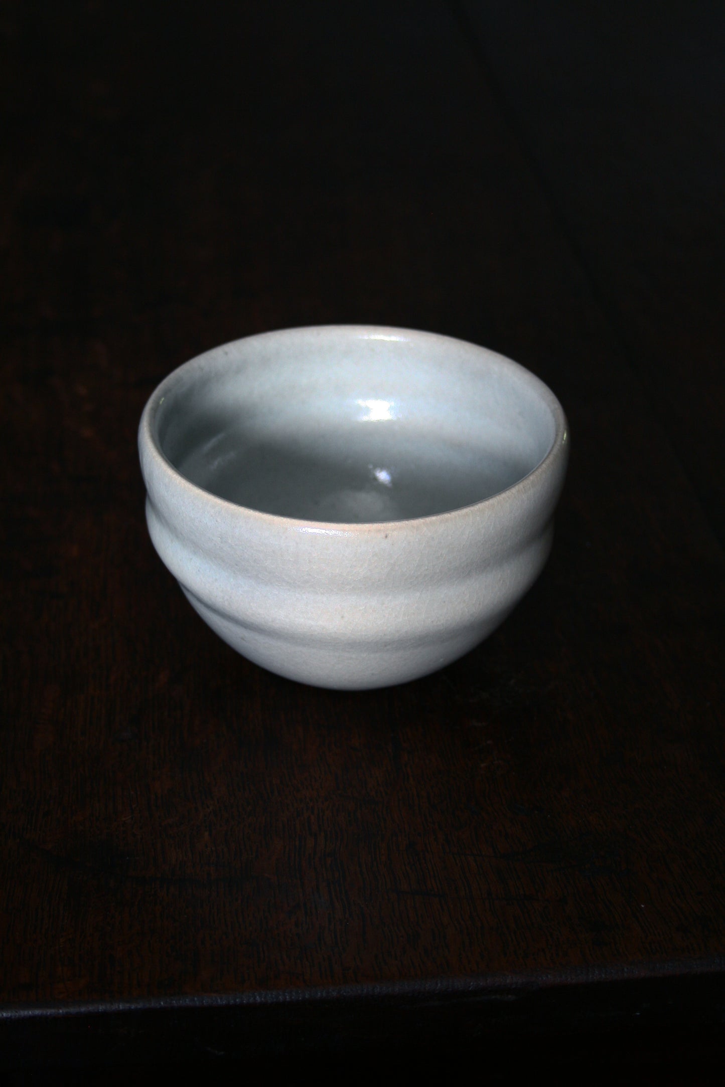 Pudding bowl in pale blue celadon