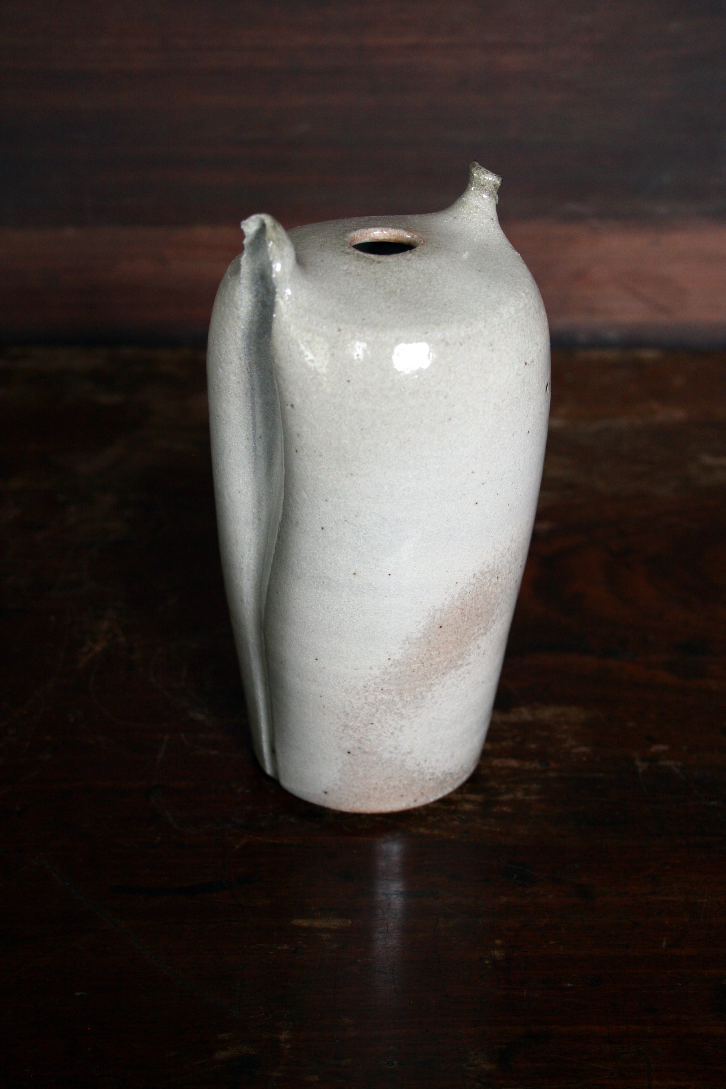 Shino bud vase