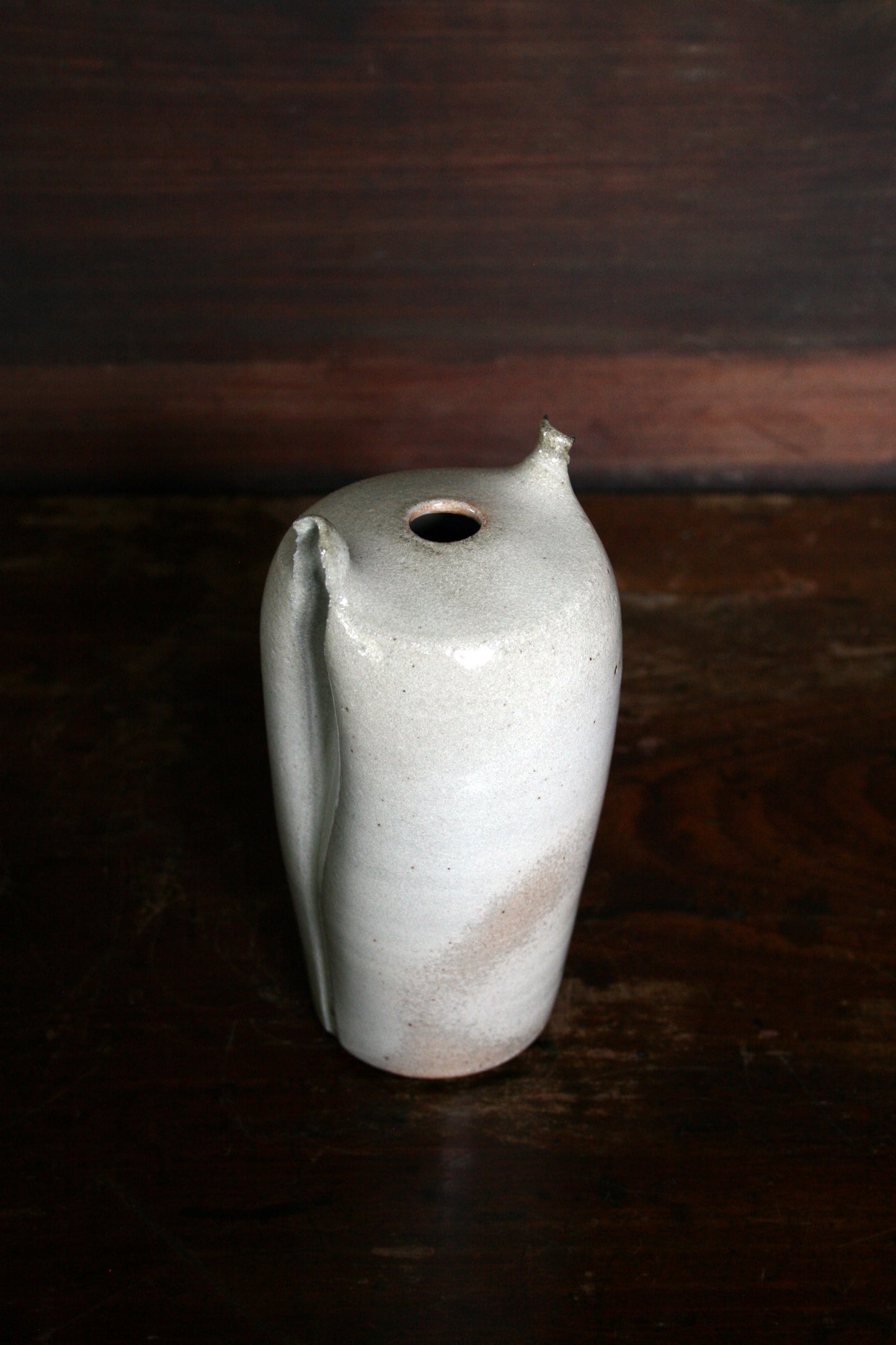 Shino bud vase